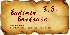 Budimir Borković vizit kartica